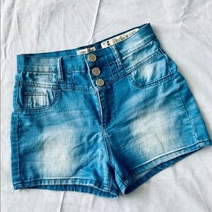High Waist Jean Shorts